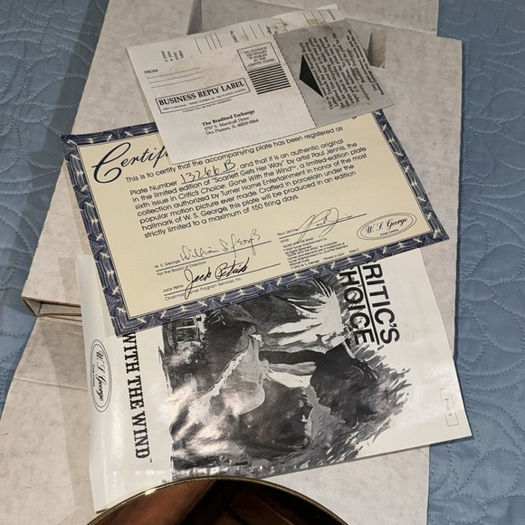 Gone with the Wind Scarlett O'Hara Collector’s Plate - Picture 3 of 5